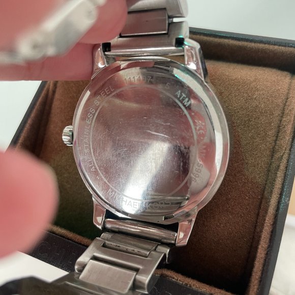 MICHAEL KORS Kinley Pavé Silver-Tone Watch -Rhinestone/Crystal Encrusted Face - Picture 12 of 14